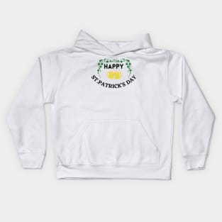 Happy St. Patrick's Day Beer Mugs Kids Hoodie